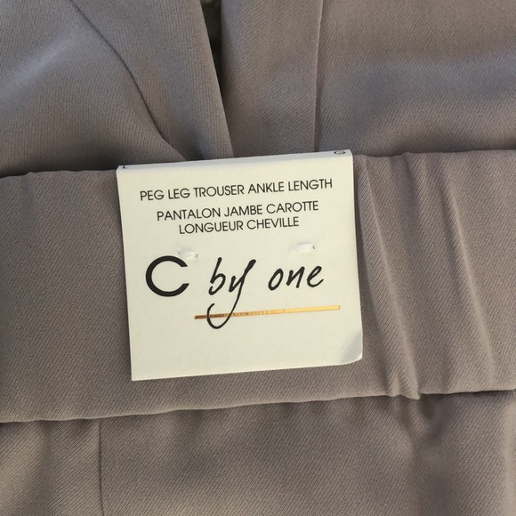 Taupe Cleo,L, high waisted ankle pants with belt &crease, NWT, - Picture 6 of 8